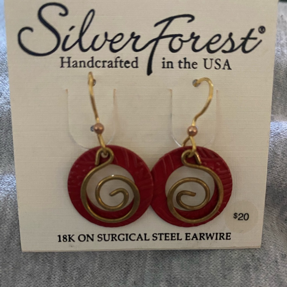 Silver Forest dangle earrings